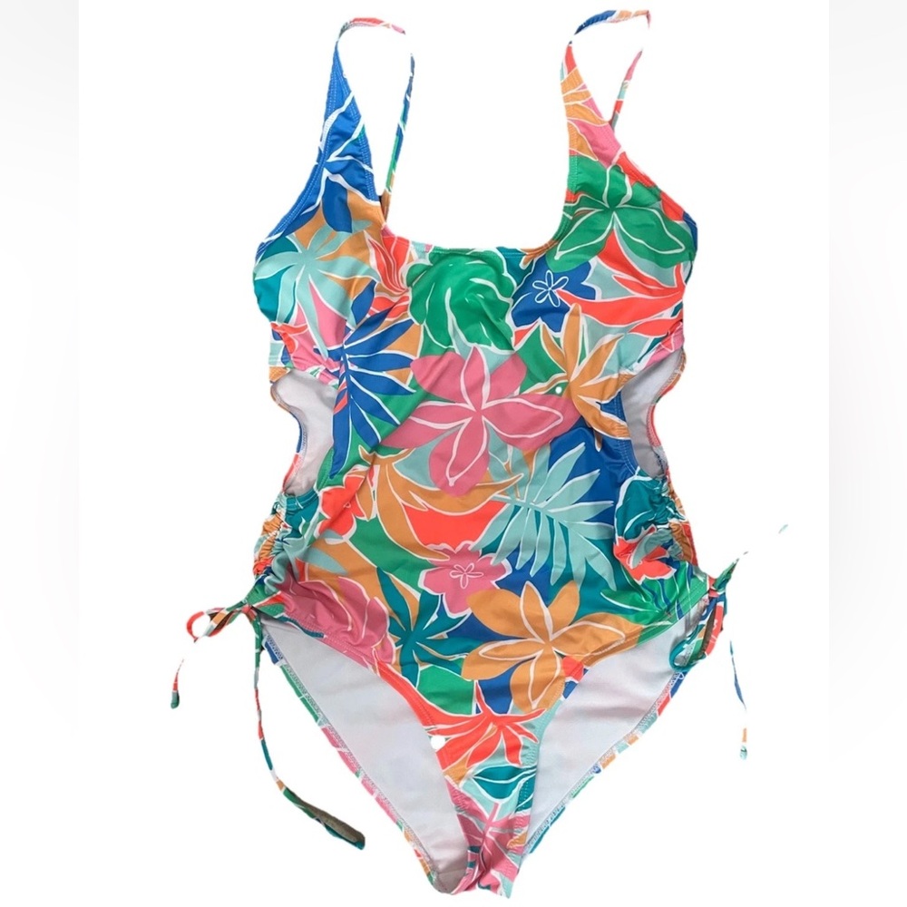 Hurley floral cutout sides suit, large (MED)